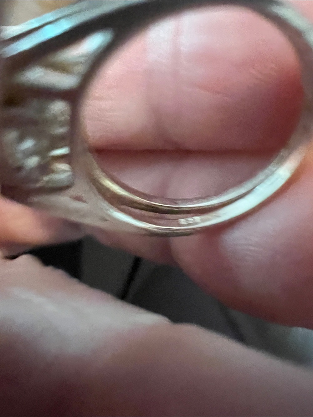 925 Double Ring with CZ Cluster FLIP RING.FLIP HER OVER AND RUBY - Picture 5 of 8